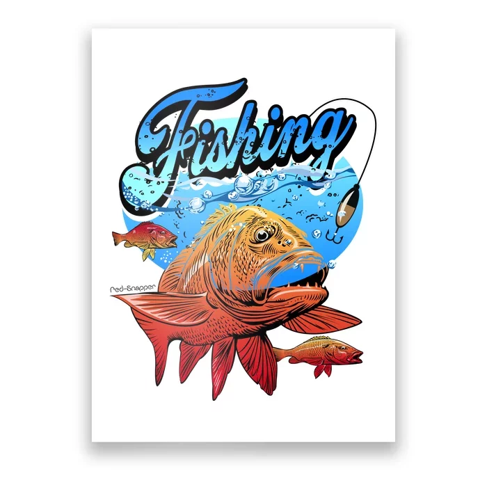 TeeShirtPalace | Fishing Red Snapper Poster