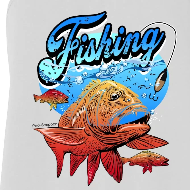 Fishing Red Snapper Women's Racerback Tank