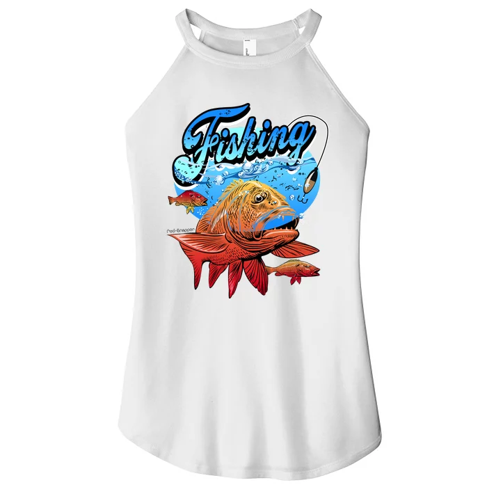 Fishing Red Snapper Women’s Perfect Tri Rocker Tank