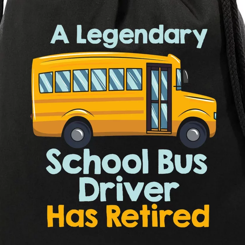 Funny Retired School Bus Driver - School Bus Retirement Drawstring Bag