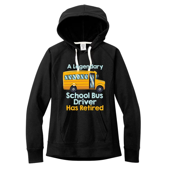 Funny Retired School Bus Driver - School Bus Retirement Women's Fleece Hoodie