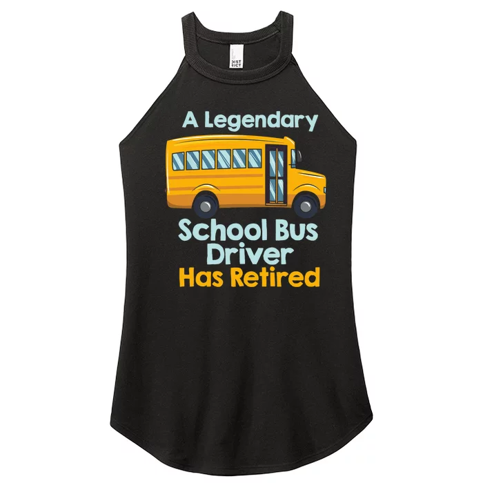 Funny Retired School Bus Driver - School Bus Retirement Women’s Perfect Tri Rocker Tank