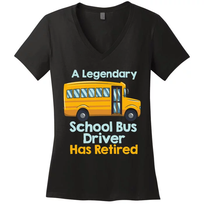 Funny Retired School Bus Driver - School Bus Retirement Women's V-Neck T-Shirt