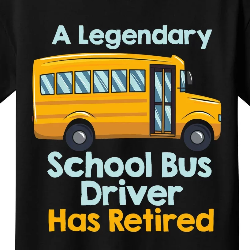 Funny Retired School Bus Driver - School Bus Retirement Kids T-Shirt