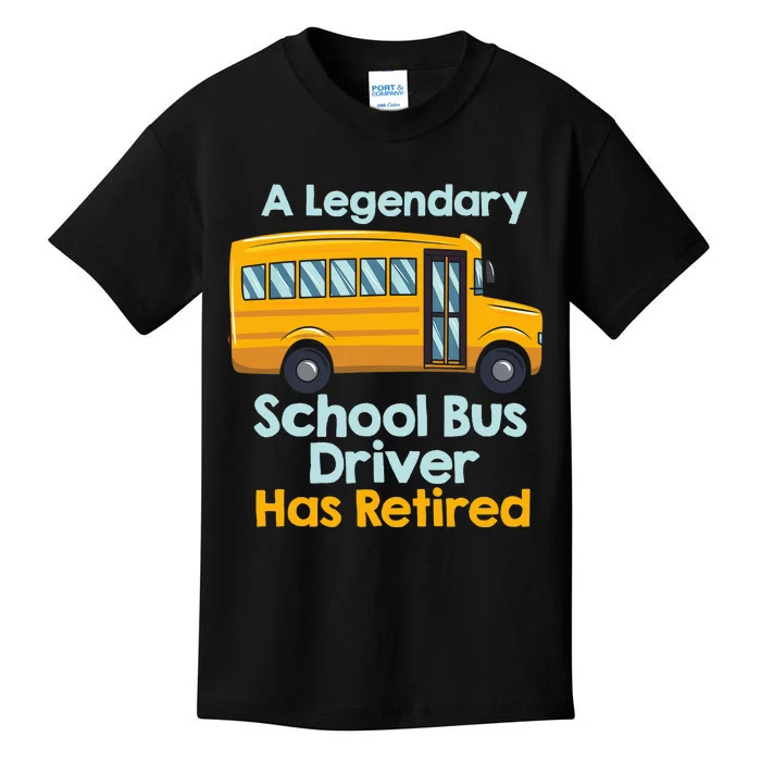 Funny Retired School Bus Driver - School Bus Retirement Kids T-Shirt