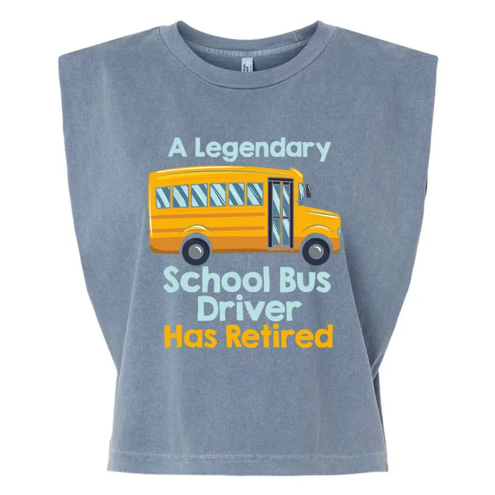 Funny Retired School Bus Driver - School Bus Retirement Garment-Dyed Women's Muscle Tee