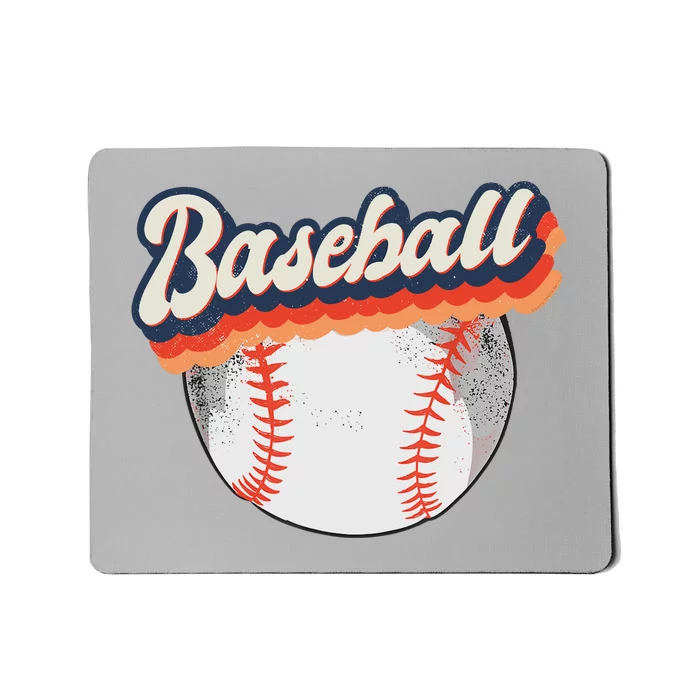 Fun Retro Style Baseball for Baseball Fans Mousepad