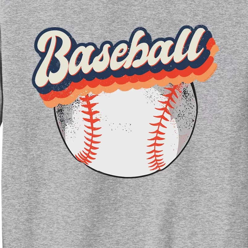 Fun Retro Style Baseball for Baseball Fans Sweatshirt