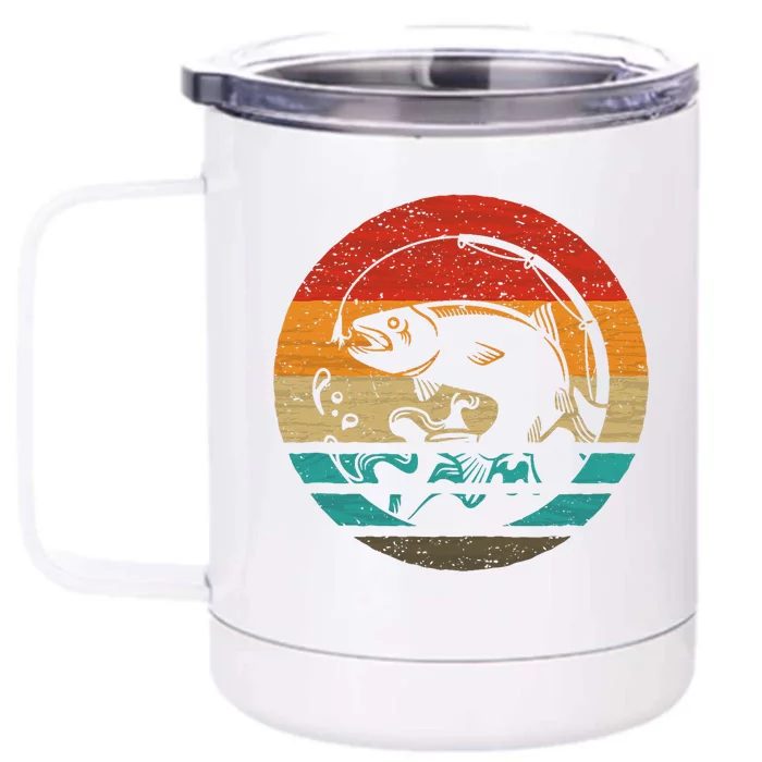 Fishing Retro Style Vintage Front & Back 12oz Stainless Steel Tumbler Cup