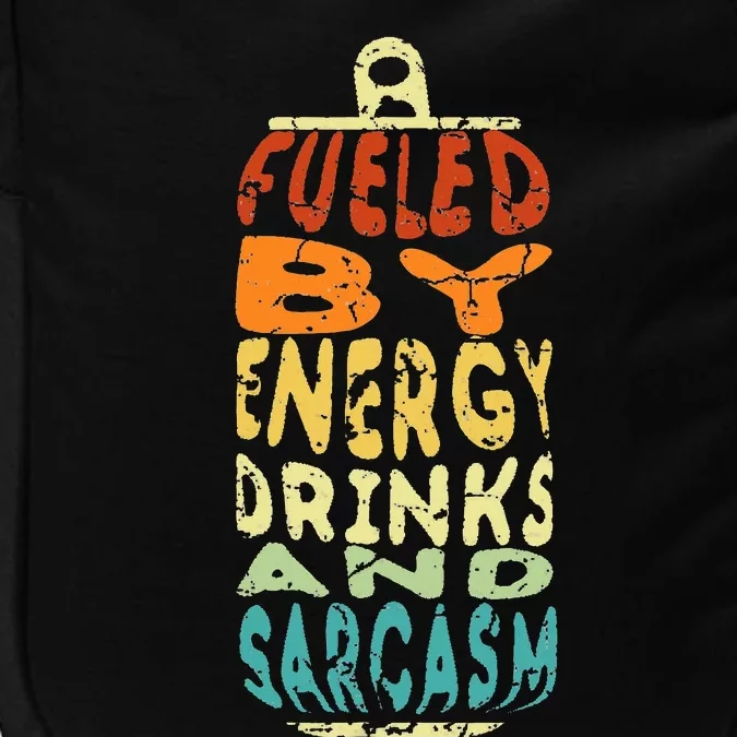 Funny Retro Sarcastic Energy Drink Caffeine Lover Impact Tech Backpack