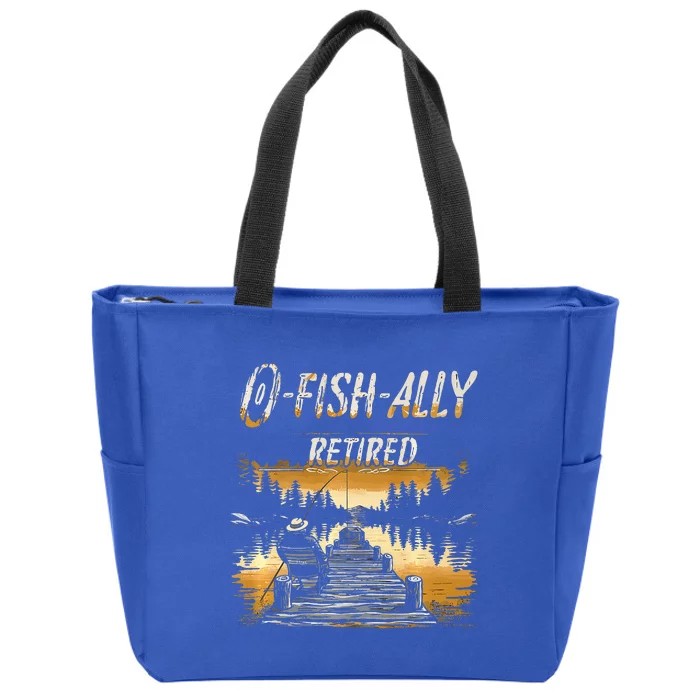 Fishing Retirement Saying Retired Fisherman Zip Tote Bag