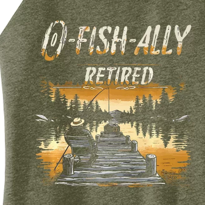 Fishing Retirement Saying Retired Fisherman Women’s Perfect Tri Rocker Tank