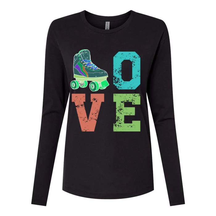 Funny Roller Skating Vintage Skate Lover 70's Gift Gift Womens Cotton Relaxed Long Sleeve T-Shirt