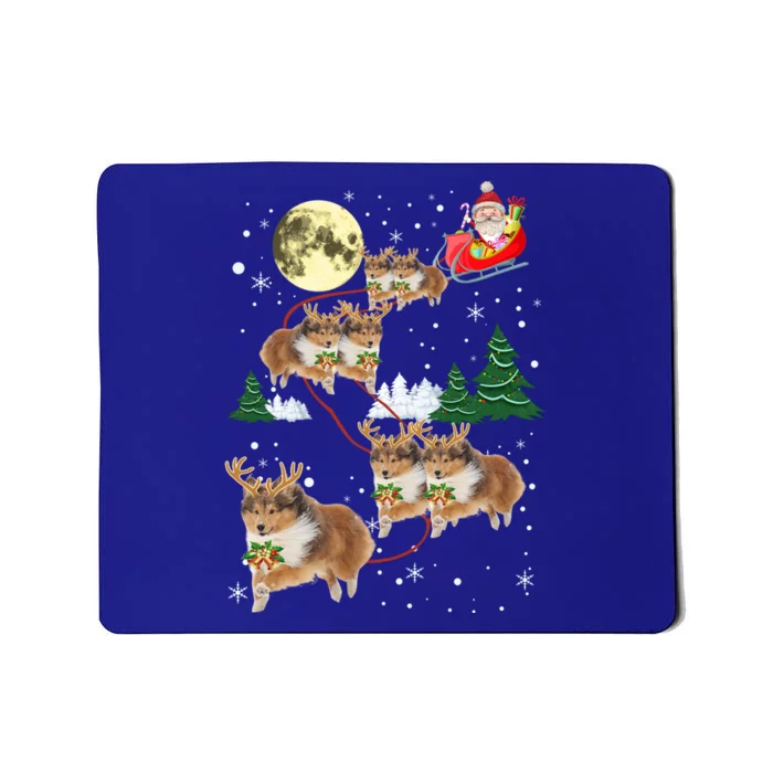 Funny Reindeer Sheltie Xmas Christmas Dog Lovers Gift Cute Gift Mousepad