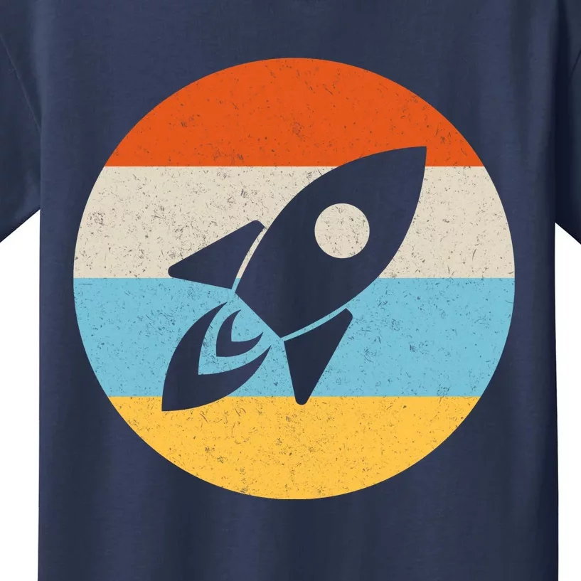 Funny Retro Sunset Spaceship Kids T-Shirt