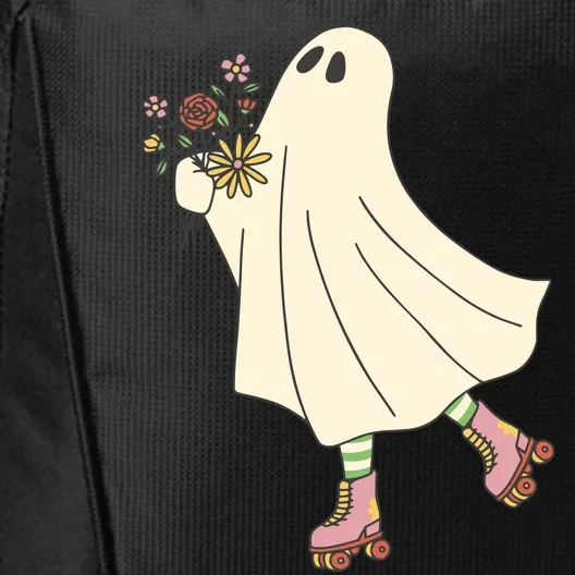 Floral Roller Skating Ghost City Backpack