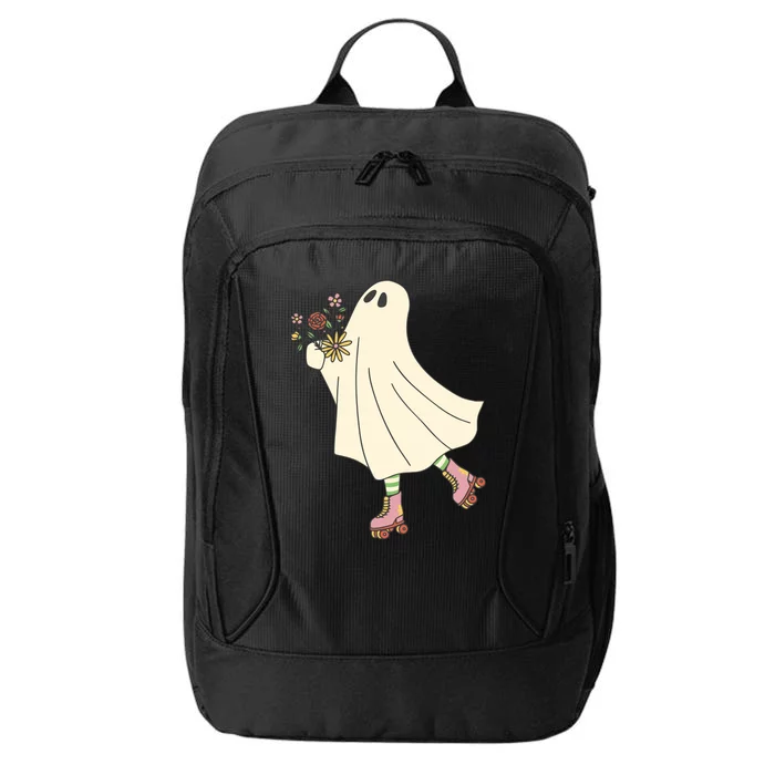 Floral Roller Skating Ghost City Backpack