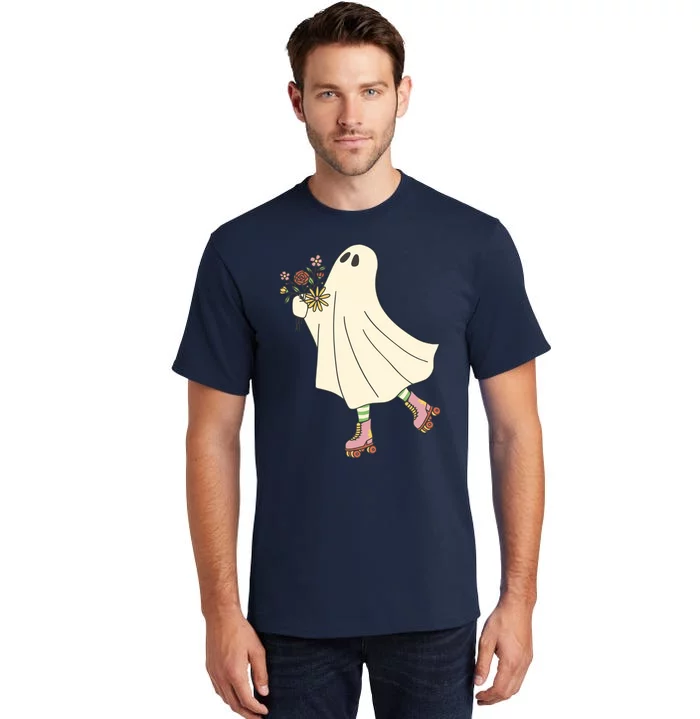 Floral Roller Skating Ghost Tall T-Shirt