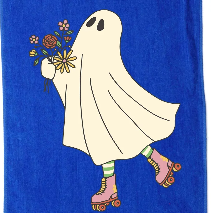 Floral Roller Skating Ghost Platinum Collection Golf Towel