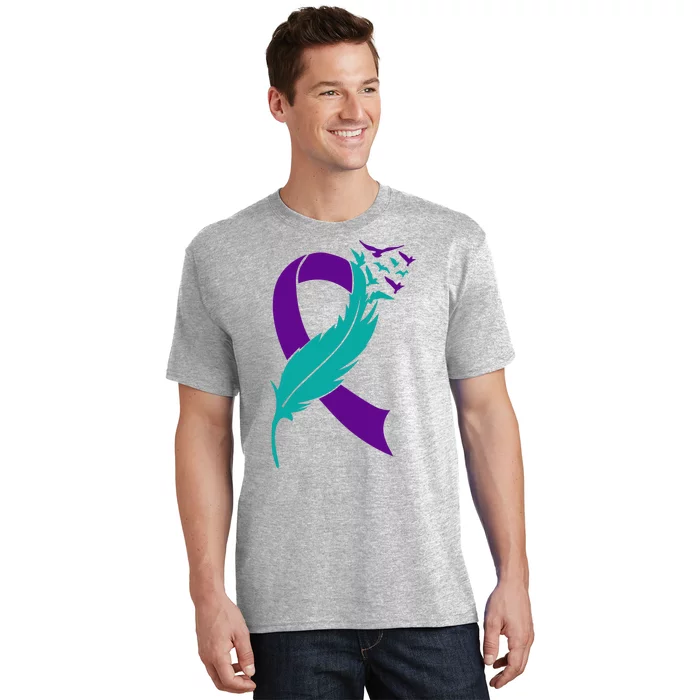 Feather Ribbon Suicide Prevention Awareness T-Shirt