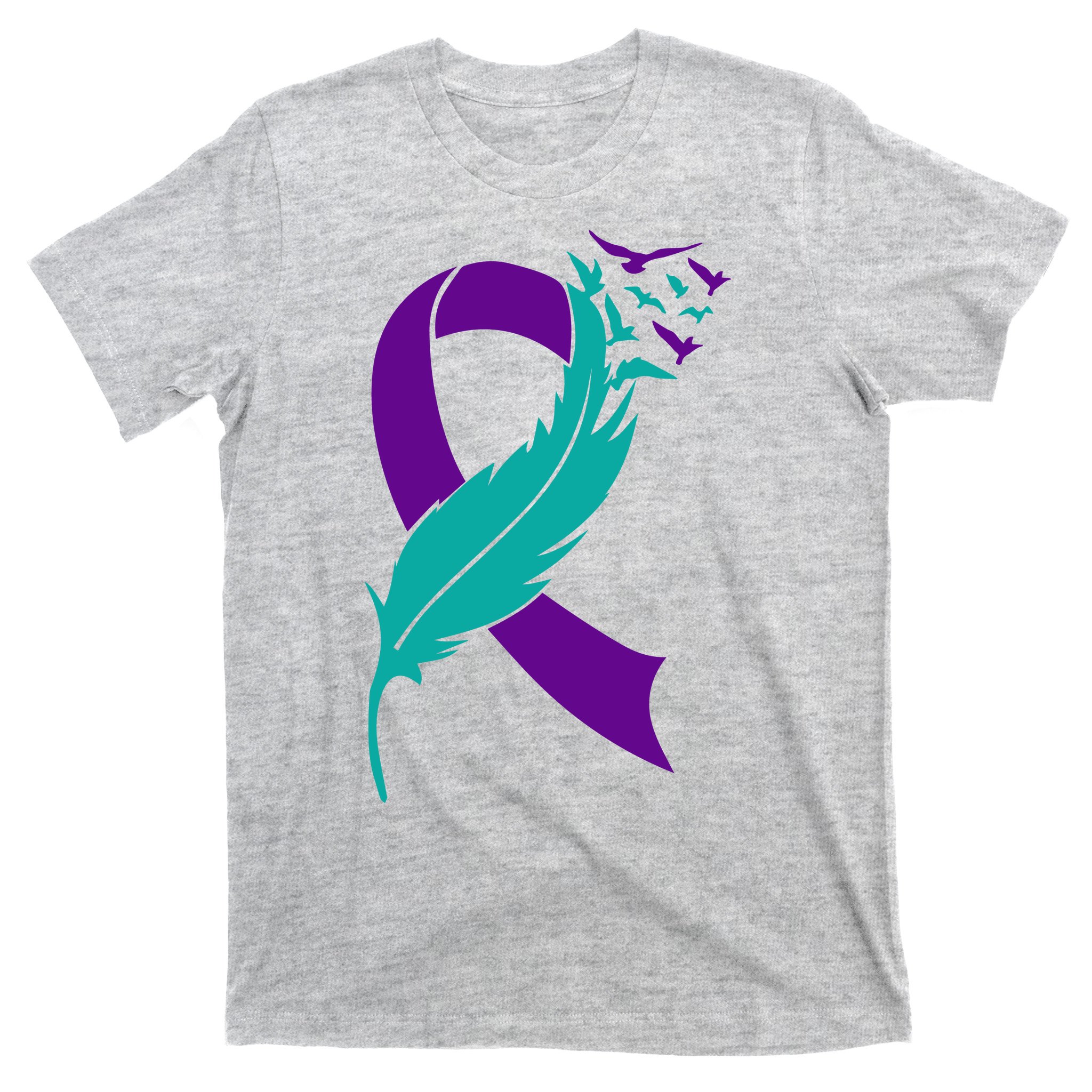 Feather Ribbon Suicide Prevention Awareness T-Shirt