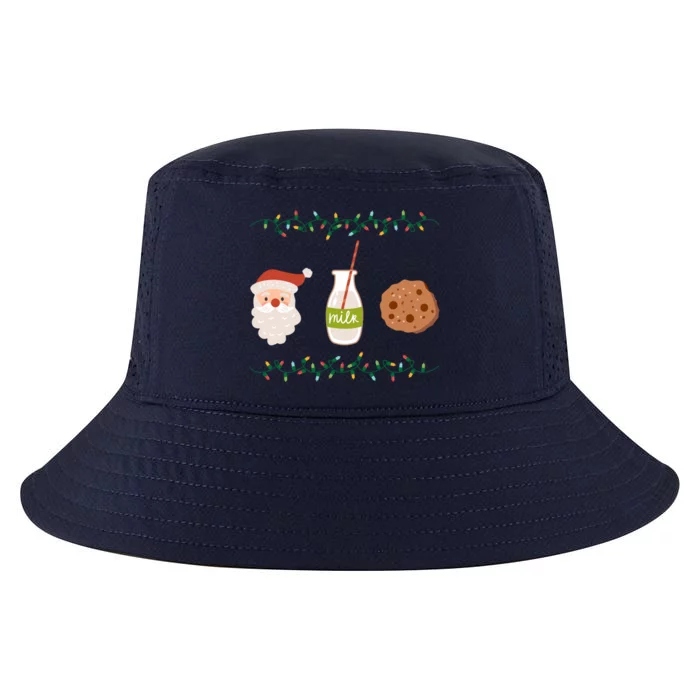 Festive Retro Santa Milk And Cookies Gift Cool Comfort Performance Bucket Hat