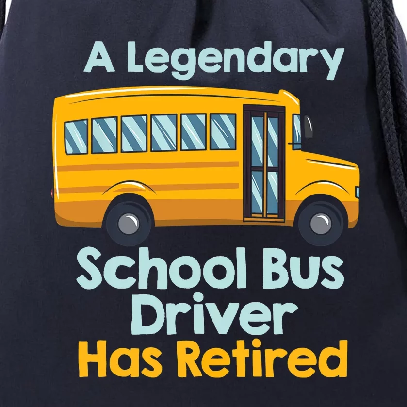 Funny Retired School Bus Driver - School Bus Retirement Drawstring Bag