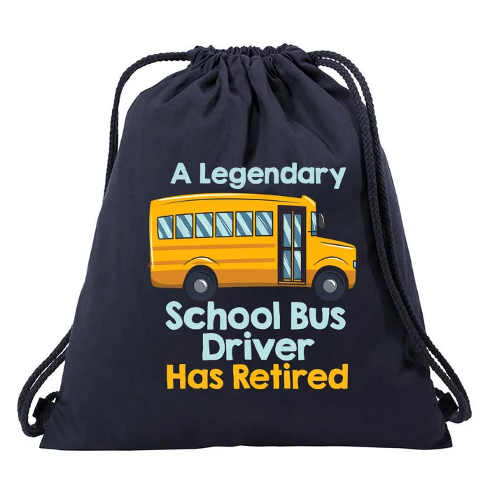 Funny Retired School Bus Driver - School Bus Retirement Drawstring Bag