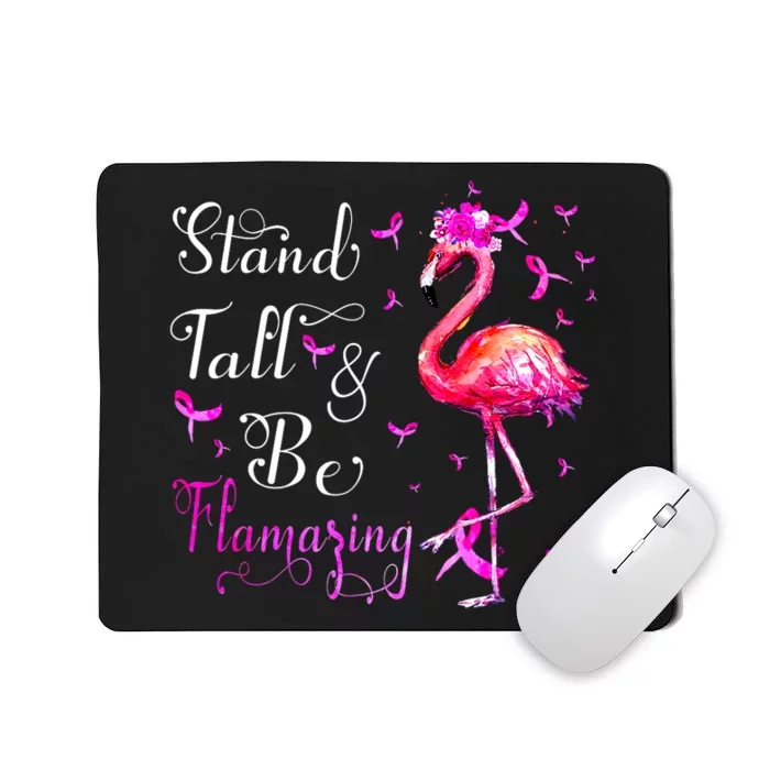 Flamingo Ribbon Support Squad Breast Cancer Awareness Gift Mousepad