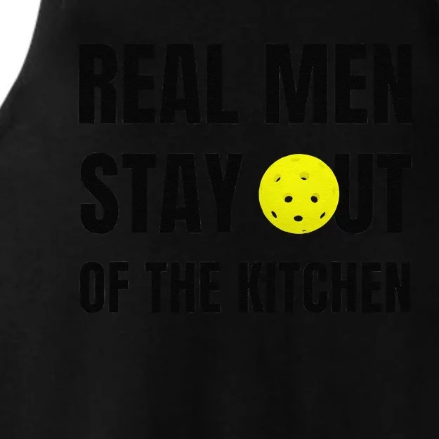 Funny Real Stay Out Of The Kitchen Pickleball Ladies Tri-Blend Wicking Tank