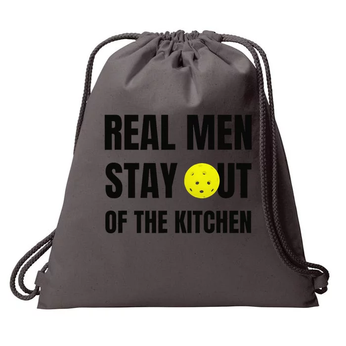 Funny Real Stay Out Of The Kitchen Pickleball Drawstring Bag