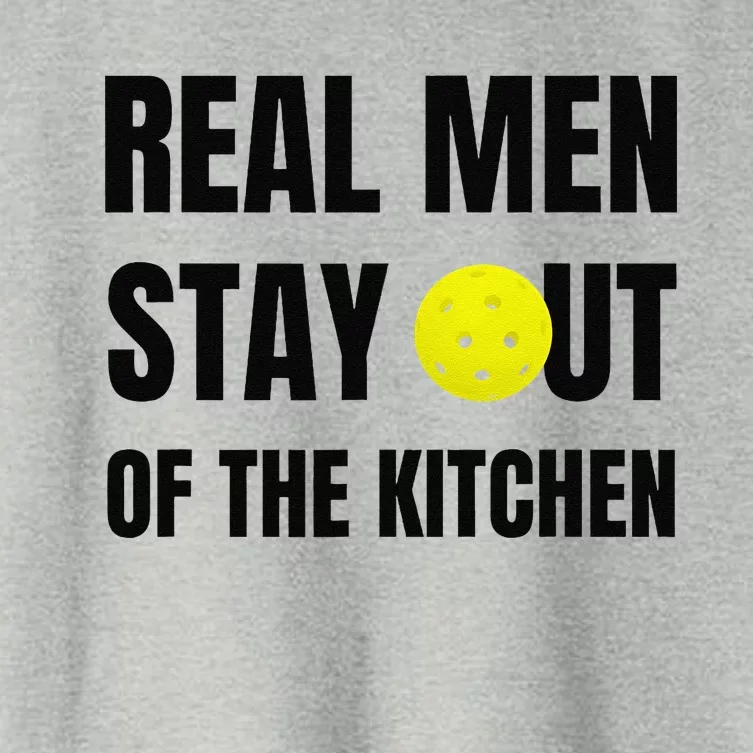 Funny Real Stay Out Of The Kitchen Pickleball Women's Crop Top Tee