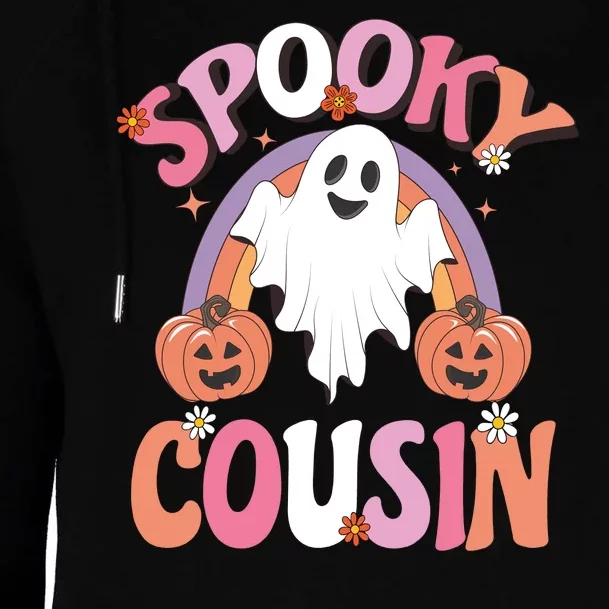 Family Retro Spooky Cousin Groovy Retro Halloween Ghost Costume Gift Womens Funnel Neck Pullover Hood