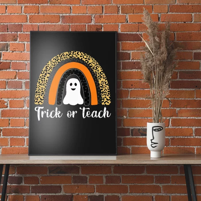 Funny Rainbow Teacher Halloween Costume Gifts Poster