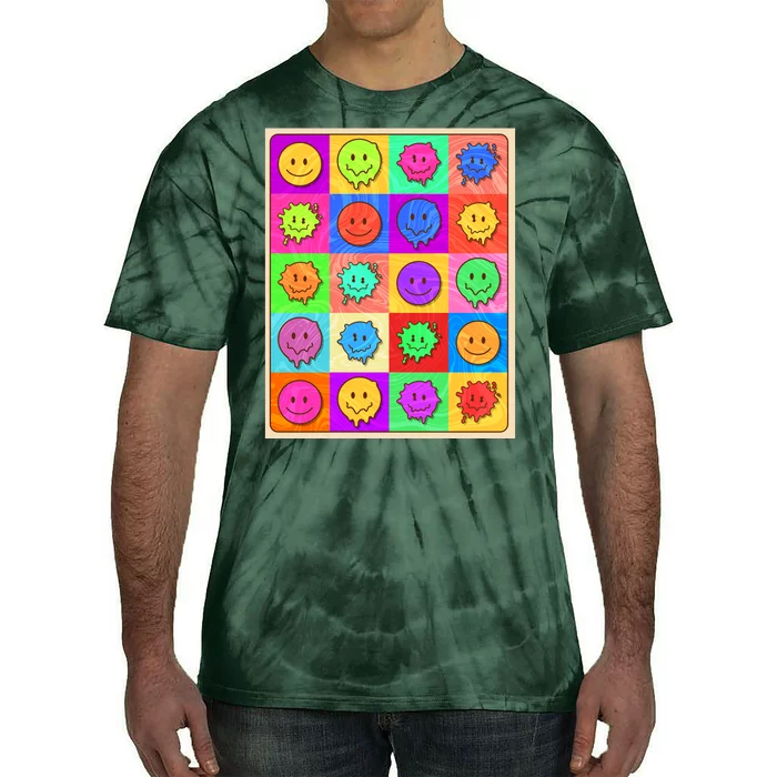 Funny Retro Trippy Smiley Pop Art Poster Tie-Dye T-Shirt