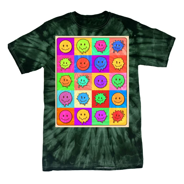 Funny Retro Trippy Smiley Pop Art Poster Tie-Dye T-Shirt