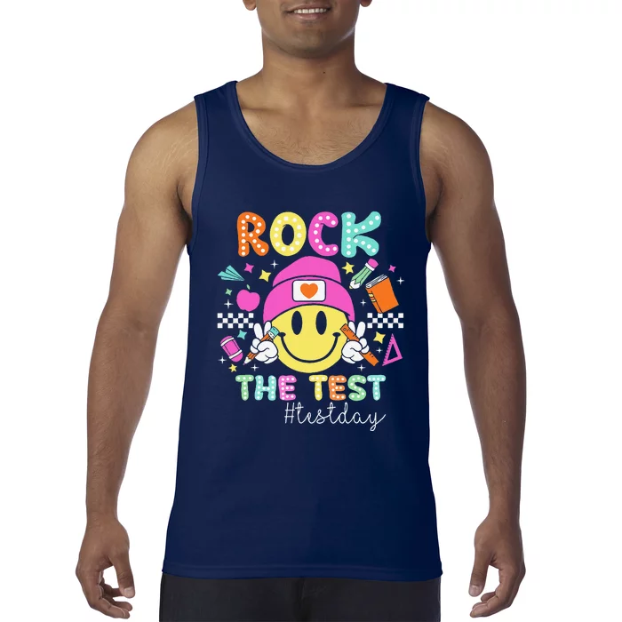 Funny Rock The Test Testing Day Teacher Student Motivational Tank Top