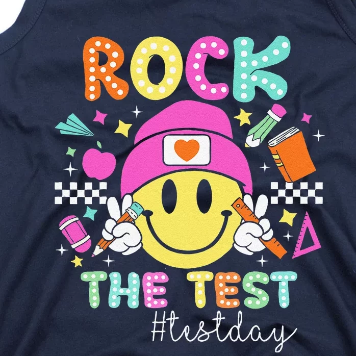 Funny Rock The Test Testing Day Teacher Student Motivational Tank Top