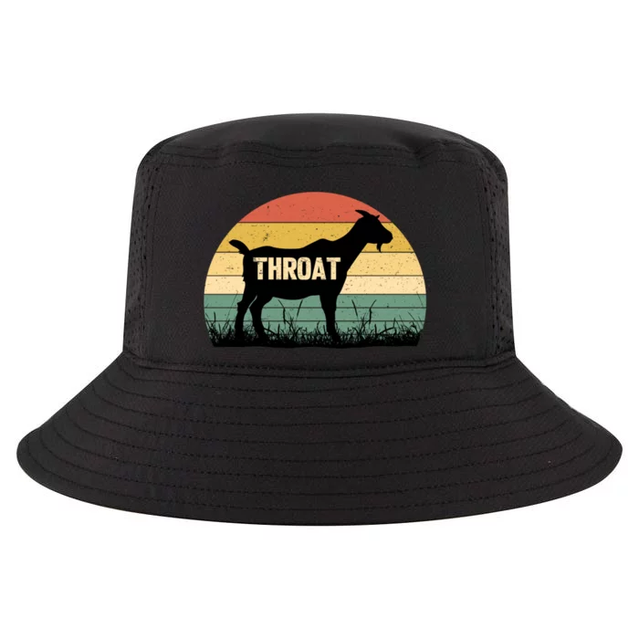 Funny Retro Throat Goat Sunset - Adult Humor Costume Cool Comfort Performance Bucket Hat