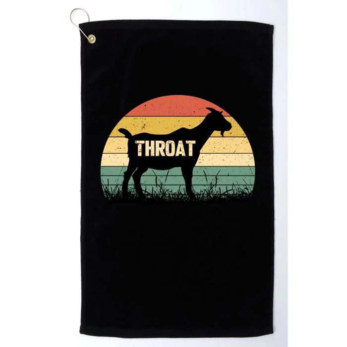 Funny Retro Throat Goat Sunset - Adult Humor Costume Platinum Collection Golf Towel