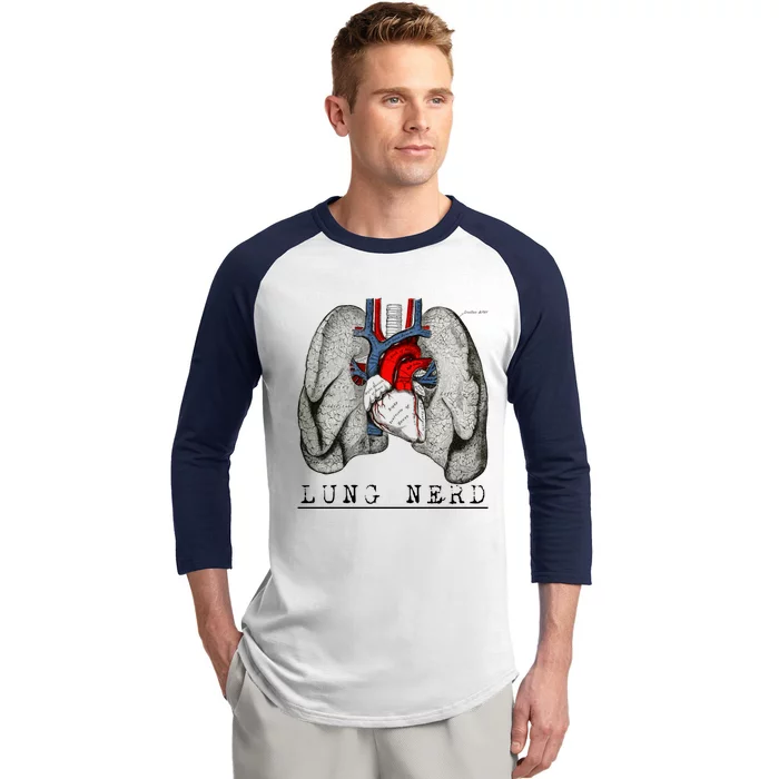 Funny Respiratory Therapist Lung Nerd Fun Rt Cute Gift Baseball Sleeve Shirt