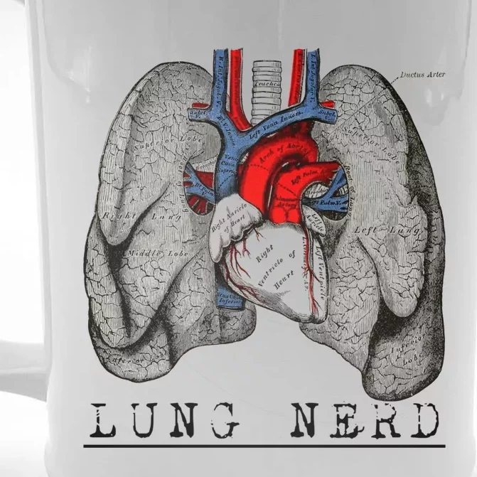 Funny Respiratory Therapist Lung Nerd Fun Rt Cute Gift Front & Back Beer Stein