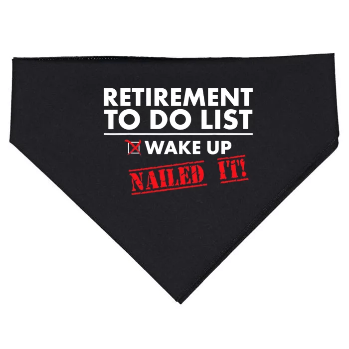 Funny Retirement To do List. Gift Funny Retirement Humor USA-Made Doggie Bandana