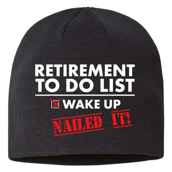 Funny Retirement To do List. Gift Funny Retirement Humor 8 1/2in Sustainable Knit Beanie