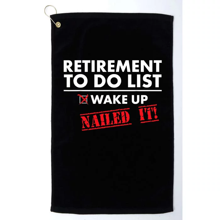 Funny Retirement To do List. Gift Funny Retirement Humor Platinum Collection Golf Towel