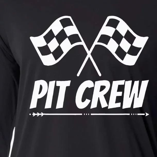 Funny Race Track Pit Crew Racing Mechanic Car Parties Cooling Performance Long Sleeve Crew