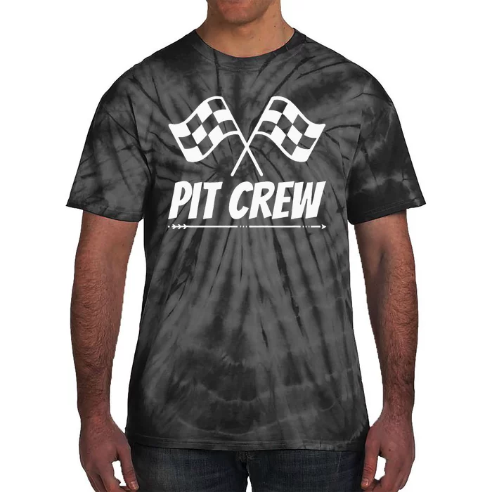 Funny Race Track Pit Crew Racing Mechanic Car Parties Tie-Dye T-Shirt