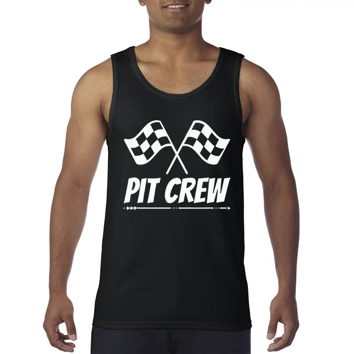 Funny Race Track Pit Crew Racing Mechanic Car Parties Tank Top