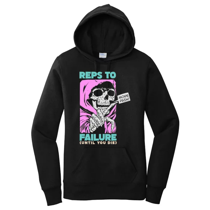 Funny Reps To Failure Weightlifting Bodybuilding Fitness Gym Women's Pullover Hoodie