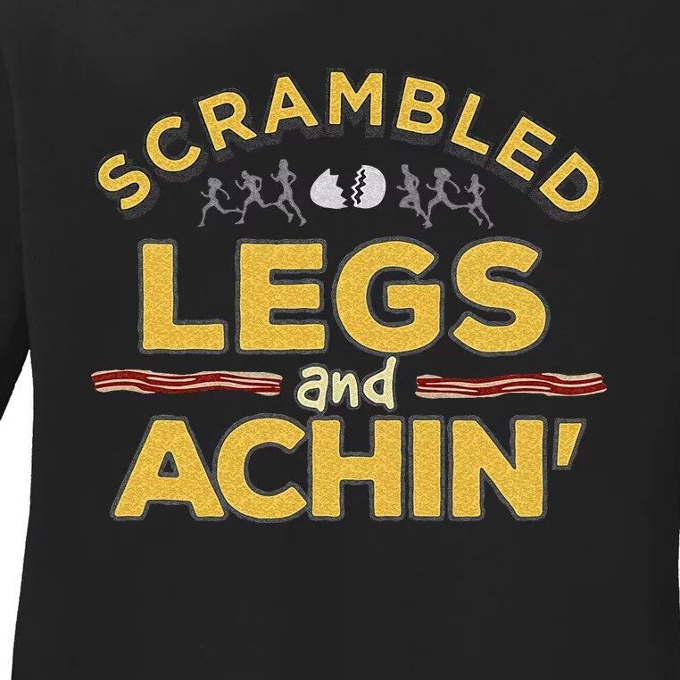 Fun Running Top Scrambled Legs And Achin! Ladies Long Sleeve Shirt